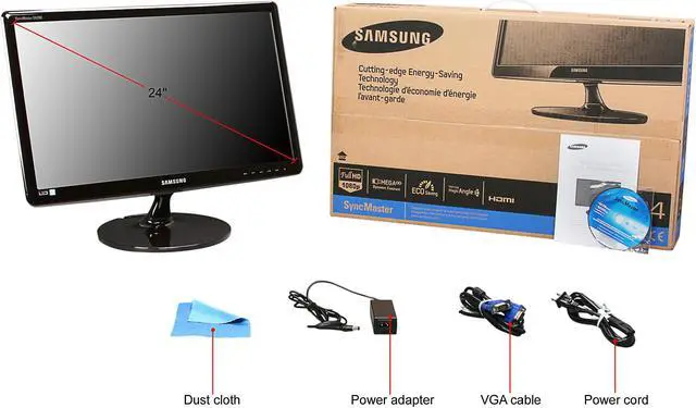Alt view image 7 of 7 - SAMSUNG S24A350H ToC Rose Black 24" Full HD HDMI LED BackLight LCD Monitor 250 cd/m2 DCR 1,000,000:1 (1,000:1)