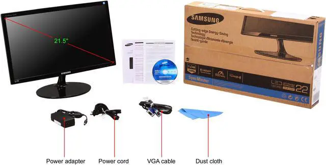 Alt view image 7 of 7 - SAMSUNG S22A300B High Glossy Black 21.5" 5ms Full HD LED BackLight LCD Monitor 250 cd/m2 DCR 1,000,000:1 (1,000:1)