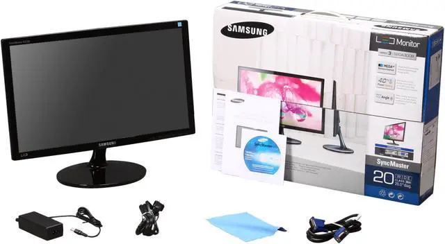 Alt view image 7 of 7 - SAMSUNG S20A300B High Glossy Black 20" 5ms LED BackLight LCD Monitor 250 cd/m2 DCR 1,000,000:1 (1,000:1)