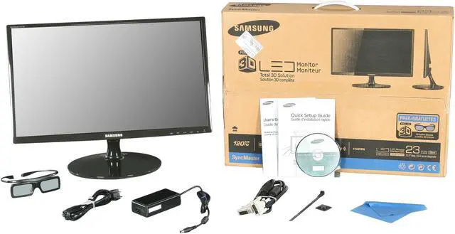 Alt view image 10 of 10 - SAMSUNG 23" 120 Hz FHD 3D Capable LCD Monitor 2 ms DVI, HDMI S23A700D