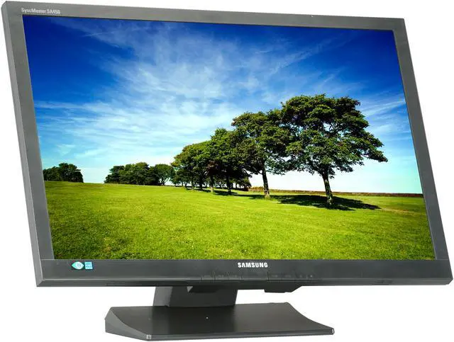 Alt view image 3 of 9 - SAMSUNG S24A450BW-1 Black 24" 5ms Height& Pivot Adjustable Widescreen LED Monitor 250 cd/m2 1000:1