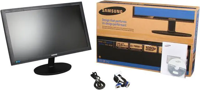 Alt view image 7 of 7 - SAMSUNG 23.6" TN LCD Monitor 5ms (GTG) D-Sub, DVI B30 Series S24B30BL