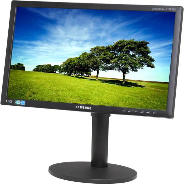 Main image of SAMSUNG 18.5" pivot &height adjustable LED Monitor 5 ms S19B420B