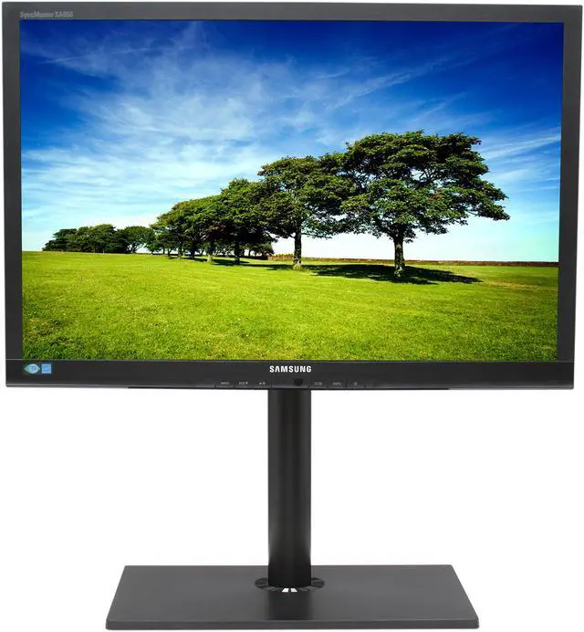 Alt view image 2 of 10 - SAMSUNG S24A850DW Matte Black 24" Height& Pivot Adjustable Widescreen LED PLS Monitor 300 cd/m2 1000:1