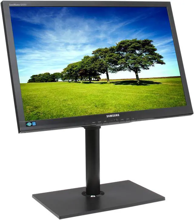 Alt view image 3 of 10 - SAMSUNG S24A850DW Matte Black 24" Height& Pivot Adjustable Widescreen LED PLS Monitor 300 cd/m2 1000:1