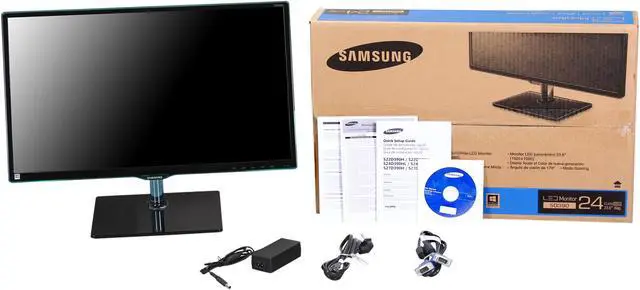 Alt view image 7 of 7 - SAMSUNG SD390 Series S24D390HL Black High Glossy ToC 23.6" PLS HDMI Widescreen LCD/LED Monitor, 250 cd/m2 DCR Mega Infinity (1000:1), VGA HDMI