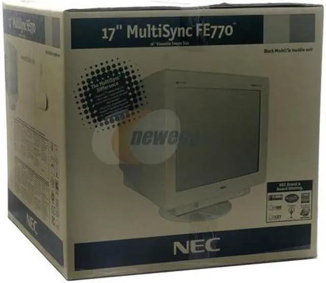 Alt view image 6 of 6 - NEC Display Solutions FE770-BK Black 17" CRT Monitor 0.21-0.25mm hor. dot pitch 0.24-0.28mm diag. dot pitch Dot Pitch 15-pin mini D-SUB