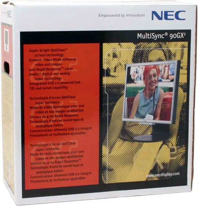 Alt view image 12 of 12 - NEC Display Solutions 19" Active Matrix, TFT LCD SXGA LCD Monitor 4 ms D-Sub, DVI-D 90GX2-BK