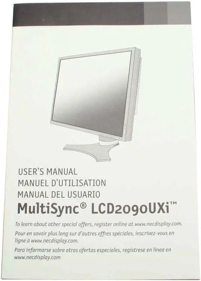 Alt view image 8 of 9 - NEC Display Solutions 20.1" Active Matrix, TFT LCD UXGA LCD Monitor 16 ms D-Sub, DVI-I, DVI-D LCD2090UXi-BK