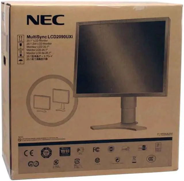 Alt view image 9 of 9 - NEC Display Solutions 20.1" Active Matrix, TFT LCD UXGA LCD Monitor 16 ms D-Sub, DVI-I, DVI-D LCD2090UXi-BK