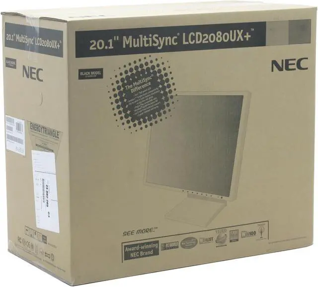 Alt view image 10 of 10 - NEC Display Solutions 20.1" Active Matrix, TFT LCD LCD Monitor 16 ms LCD2080UXi-BK
