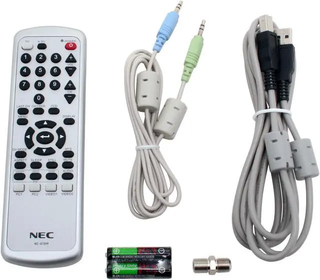 Alt view image 9 of 12 - NEC Display Solutions 20.1" WSXGA+ LCD Monitor with TV-Tuner & 4-port USB 2.0 hub 6 ms D-sub, DVI-D, S-video, component, composite 20WMGX2
