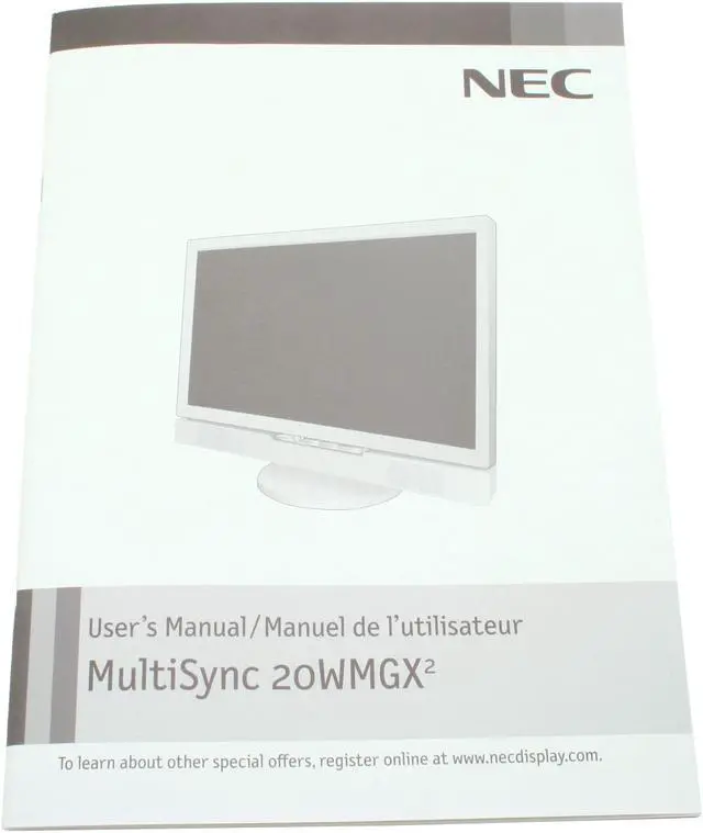 Alt view image 11 of 12 - NEC Display Solutions 20.1" WSXGA+ LCD Monitor with TV-Tuner & 4-port USB 2.0 hub 6 ms D-sub, DVI-D, S-video, component, composite 20WMGX2