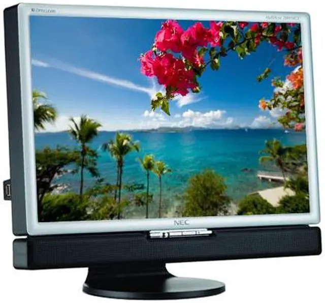 Alt view image 3 of 12 - NEC Display Solutions 20WMGX2-BK Black-Silver 20.1" 6ms DVI Widescreen LCD Monitor with TV-Tuner & 4-port USB 2.0 hub 470 cd/m2 1600:1 Built in Speakers