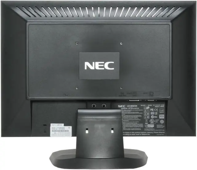Alt view image 5 of 12 - NEC Display Solutions 19" WXGA+ LCD Monitor 5 ms D-Sub, DVI-D ASLCD193WXM-BK