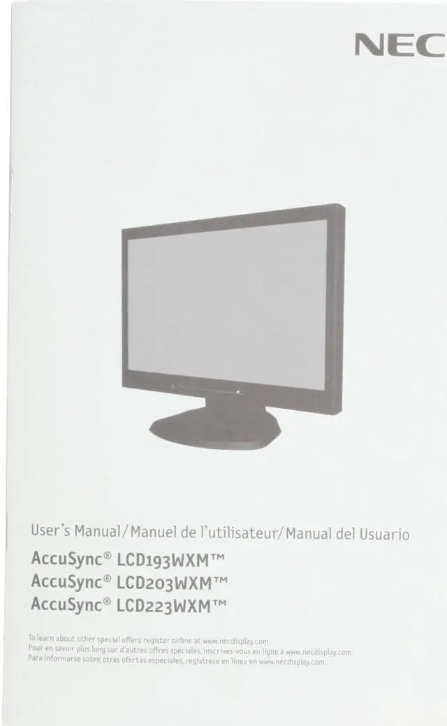 Alt view image 11 of 12 - NEC Display Solutions 19" WXGA+ LCD Monitor 5 ms D-Sub, DVI-D ASLCD193WXM-BK