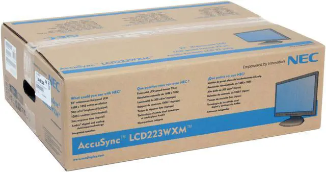 Alt view image 11 of 11 - NEC Display Solutions 22" WSXGA+ LCD Monitor 5 ms D-Sub, DVI-D ASLCD223WXM-BK