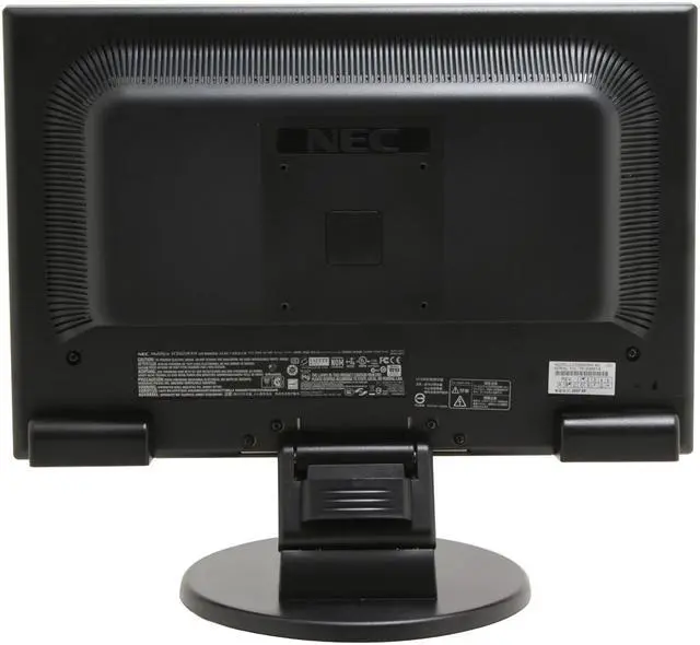 Alt view image 5 of 12 - NEC Display Solutions LCD225WXM-BK Black 22" 5ms Widescreen LCD Monitor w/ Built in Speakers 300 cd/m2 1000:1 w/ Height & Swivel Adjustments