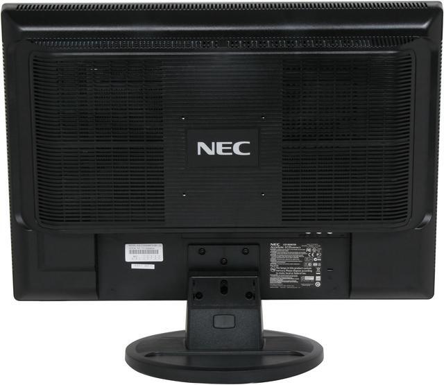 Alt view image 6 of 12 - NEC Display Solutions ASLCD24WMCX-BK Black 24" 5ms HDMI Widescreen LCD Monitor 400 cd/m2 1000:1 Built in Speakers w/ Component connector