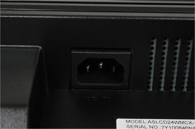Alt view image 9 of 12 - NEC Display Solutions ASLCD24WMCX-BK Black 24" 5ms HDMI Widescreen LCD Monitor 400 cd/m2 1000:1 Built in Speakers w/ Component connector