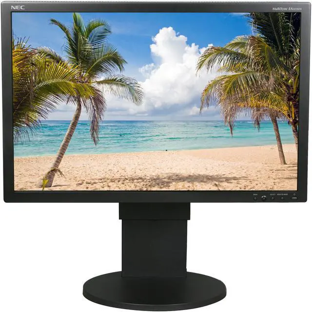 Alt view image 2 of 10 - NEC Display Solutions EA241WM-BK Black 24" 5ms  Height,Pivot and Swivel Adjustable  Widescreen LCD Monitor w/Speakers 400 cd/m2 1000:1