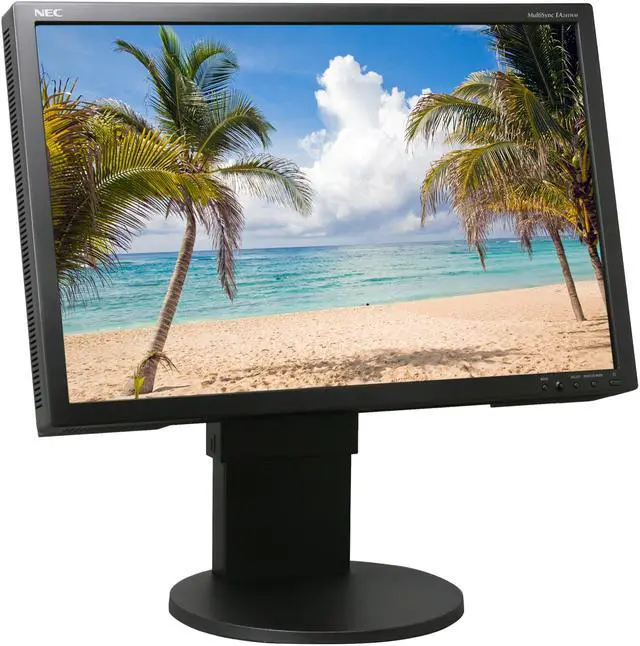 Alt view image 3 of 10 - NEC Display Solutions EA241WM-BK Black 24" 5ms  Height,Pivot and Swivel Adjustable  Widescreen LCD Monitor w/Speakers 400 cd/m2 1000:1