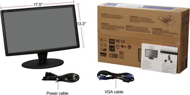 Alt view image 8 of 9 - NEC Display Solutions 18.5" LCD Monitor 5 ms D-Sub V191W-BK