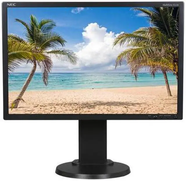 Alt view image 2 of 10 - NEC Display Solutions E222W-BK Black 22" 5ms height pivot tilt & swivel adjust  Widescreen LCD Monitor 250 cd/m2 1000:1
