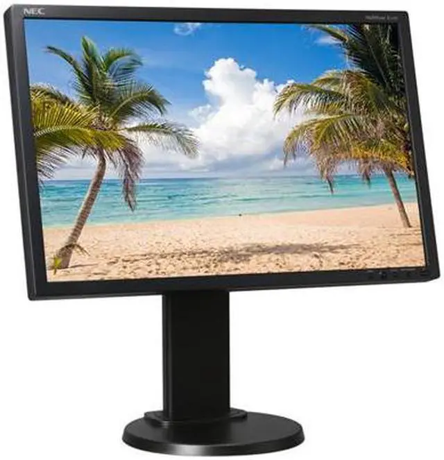 Alt view image 3 of 10 - NEC Display Solutions E222W-BK Black 22" 5ms height pivot tilt & swivel adjust  Widescreen LCD Monitor 250 cd/m2 1000:1
