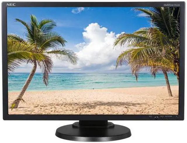 Alt view image 8 of 10 - NEC Display Solutions E222W-BK Black 22" 5ms height pivot tilt & swivel adjust  Widescreen LCD Monitor 250 cd/m2 1000:1