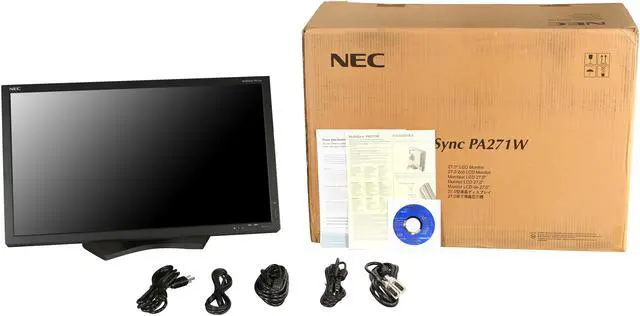 Alt view image 11 of 11 - NEC Display Solutions PA271W-BK Black 27" WQHD Height, Swivel & Pivot Adjustable IPS Panel Widescreen LCD Monitor 300 cd/m2 1000:1