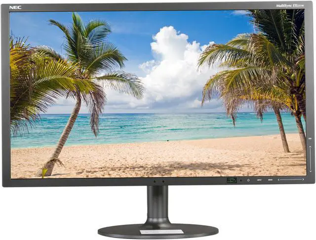 Alt view image 2 of 11 - NEC Display MultiSync EX231W-BK Black 23” Widescreen TN Panel, LED Backlight LCD Monitor 5ms 250cd/m2, DisplayPort, Height Adjust, Pivot, Tilt & Swivel, Intelligent Power Management, 3 Year Warranty