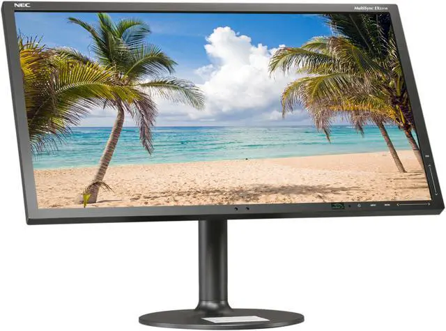 Alt view image 3 of 11 - NEC Display MultiSync EX231W-BK Black 23” Widescreen TN Panel, LED Backlight LCD Monitor 5ms 250cd/m2, DisplayPort, Height Adjust, Pivot, Tilt & Swivel, Intelligent Power Management, 3 Year Warranty