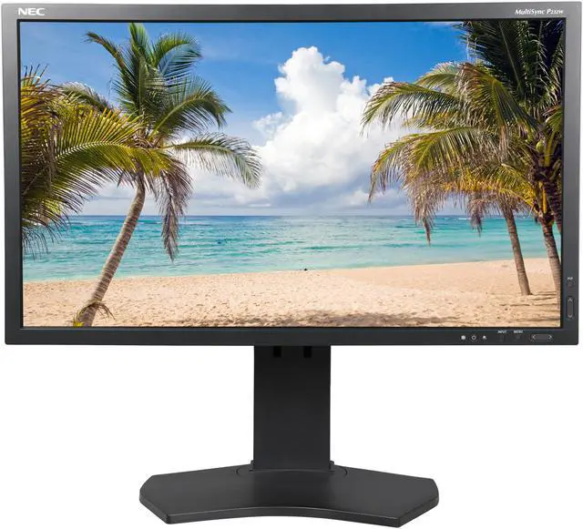 Alt view image 2 of 9 - NEC Display MultiSync P232W-BK Black 23” Widescreen IPS Panel, LED Backlight LCD Monitor 250cd/m2, DisplayPort, USB hub, Height Adjust/Pivot/Tilt/Swivel