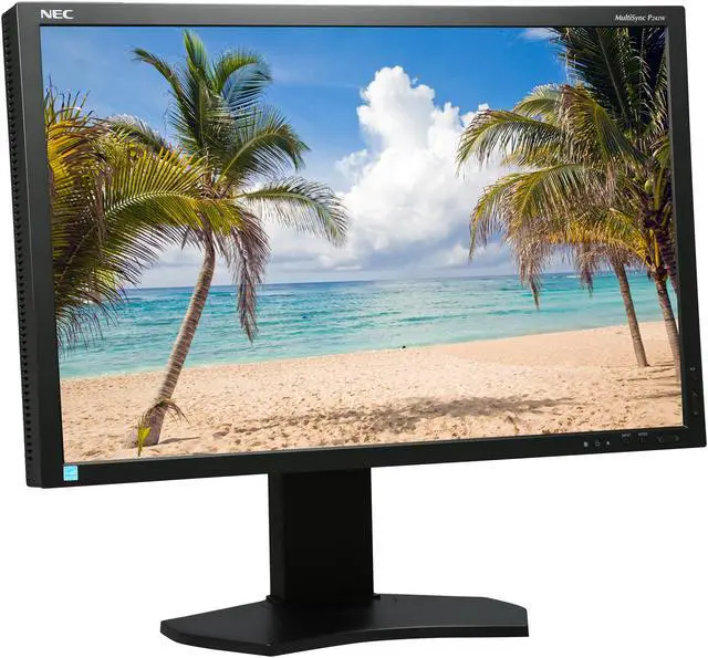 Alt view image 3 of 9 - NEC Display SpectraView P242W-BK Black 24” Widescreen IPS Panel, LED Backlight LCD Monitor 8ms 360cd/m2, DisplayPort, USB hub, Height Adjust/Pivot/Tilt/Swivel, 4 Year Warranty