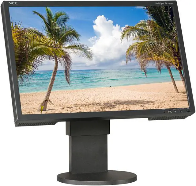 Alt view image 3 of 10 - NEC Display Solutions EA221WM-BK Black 22" 5ms Widescreen LCD Desktop Monitor w/ Adjustable Stand 250 cd/m2 1000:1 Built-in Speakers