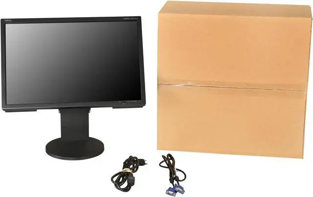 Alt view image 10 of 10 - NEC Display Solutions EA221WM-BK Black 22" 5ms Widescreen LCD Desktop Monitor w/ Adjustable Stand 250 cd/m2 1000:1 Built-in Speakers