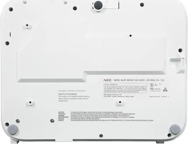Alt view image 7 of 9 - NEC NP-M403H 4000-Lumen 1080p Projector with Dual HDMI Inputs and 1.7X optical zoom