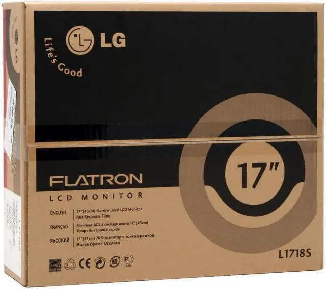 Alt view image 10 of 10 - LG 17" Active Matrix, TFT LCD SXGA LCD Monitor 8 ms D-Sub L1718S-BN