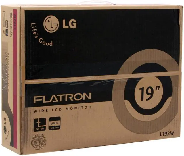 Alt view image 11 of 11 - LG 19" TFT LCD WXGA+ LCD Monitor 5 ms D-Sub L192WS-BN