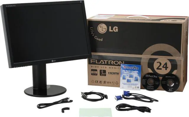 Alt view image 11 of 11 - LG 24" WUXGA LCD Monitor w/ USB 2.0 and HDCP support 8 ms D-Sub, HDMI L245WP-BN