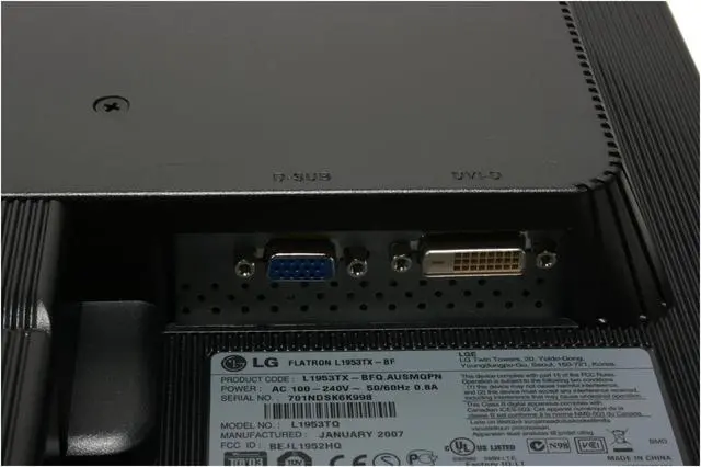 Alt view image 9 of 13 - LG 19" Active Matrix LCD SXGA LCD Monitor 5 ms D-Sub, DVI-D L1953TX-BF