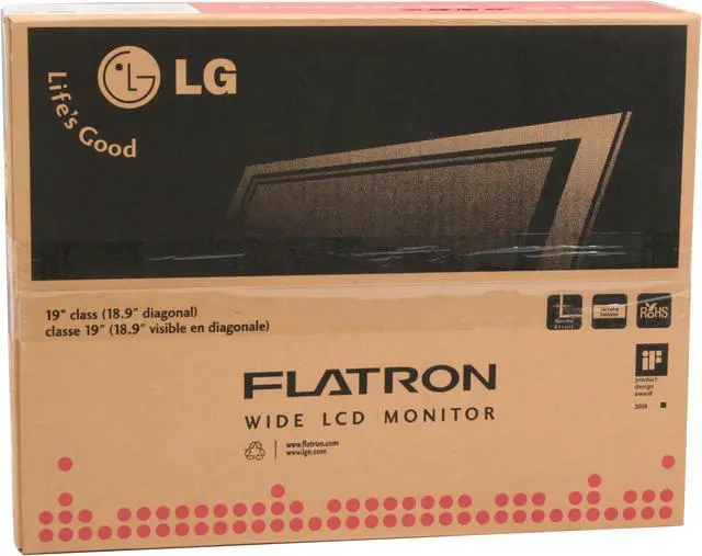 Alt view image 15 of 15 - LG W1952TQ-TF Black 19" 2ms Widescreen LCD Monitor 300 cd/m2 10000:1DCR with HDCP Support