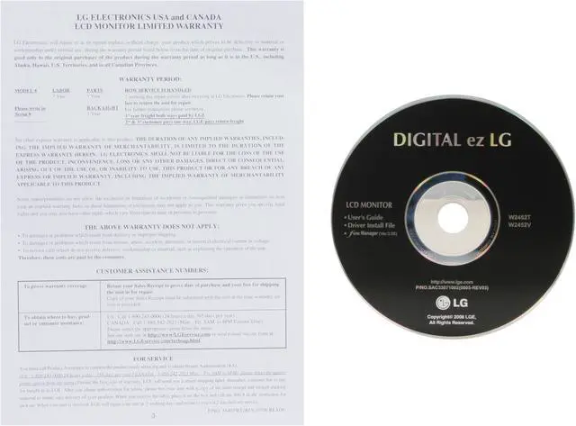 Alt view image 13 of 14 - LG 22" WSXGA+ LCD Monitor 2 ms D-Sub, DVI-D W2252TQ-TF