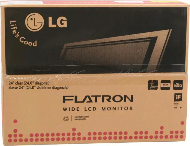 Alt view image 13 of 13 - LG W2452T-TF Black 24" 2ms(GTG) Widescreen LCD Monitor 400 cd/m2 10000:1 DCR with HDCP support