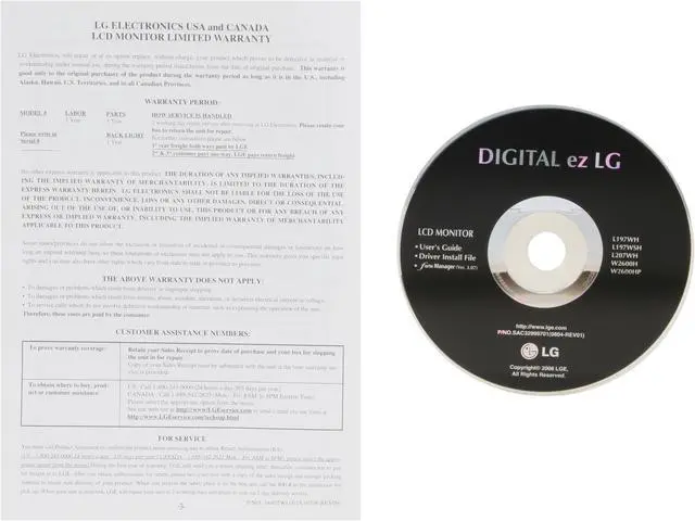 Alt view image 15 of 17 - LG W2600H-PF Black 25.5" 5ms Widescreen LCD Monitor 300 cd/m2 5000:1 DCR with HDCP Support and Height Ajustment