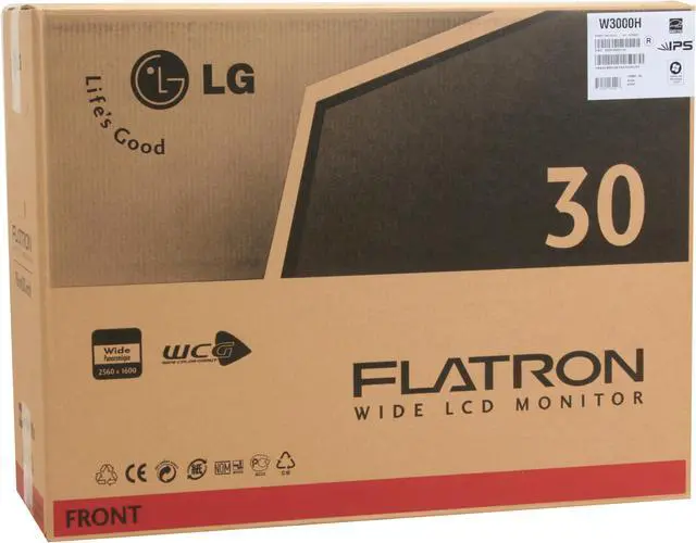 Alt view image 17 of 17 - LG W3000H-Bn Black 30" 5ms Widescreen LCD Monitor w/ HDCP Support 370 cd/m2 3000:1 w/ 4 USB ports