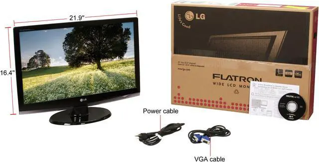 Alt view image 8 of 8 - LG W2353V-PF Black 23" 2ms(GTG) HDMI Full HD 1080P Widescreen LCD Monitor 300 cd/m2 50000:1 w/ Smart Package