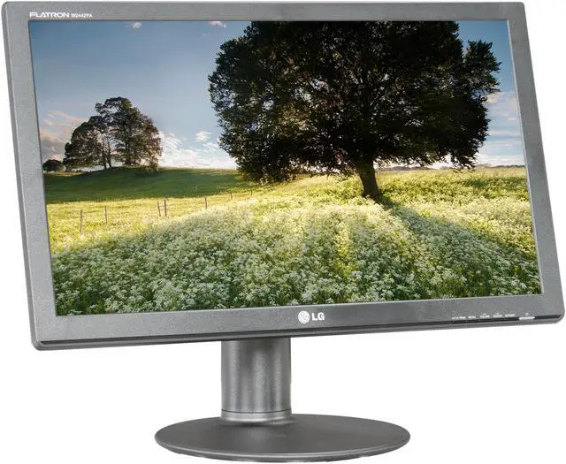Alt view image 3 of 9 - LG W2442PA-BF 24" Full HD Height, Swivel, Tilt & Pivot Adjustable WideScreen LCD Monitor w/Speakers 300 cd/m2 10,000:1