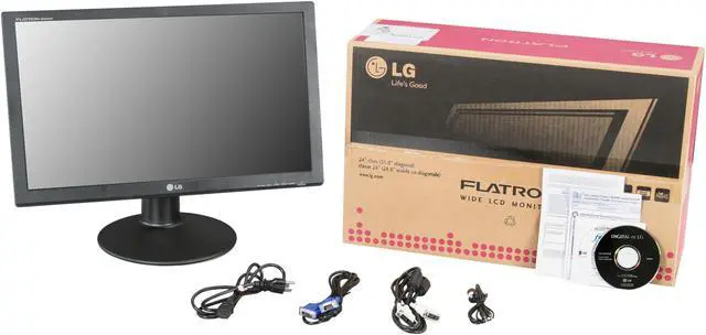 Alt view image 9 of 9 - LG W2442PA-BF 24" Full HD Height, Swivel, Tilt & Pivot Adjustable WideScreen LCD Monitor w/Speakers 300 cd/m2 10,000:1
